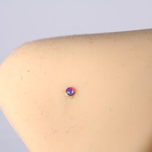 Solid 9kt Gold Opal Nose Piercing 22 gauge New